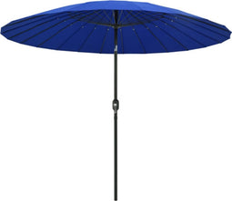vidaXL - Parasol - met - aluminium - paal - 270 - cm - azuurblauw