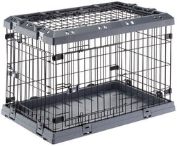 Ferplast Superior Hondenbench - Opvouwbaar - 3 Deuren - Grijs - 77x51x55 cm