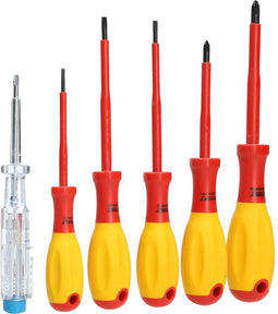 Hazet Schroevendraaierset VDE 6-delig Plat, Kruiskop Phillips