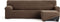 Hoes voor chaise longue met korte armleuning rechts Eysa JAZ Bruin 120 x 120 x 360 cm