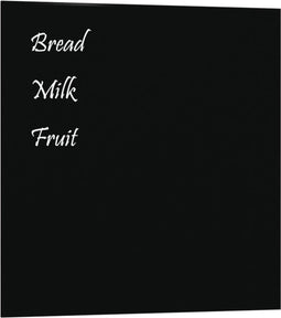 Magneetbord wandgemonteerd 40x40 cm gehard glas zwart