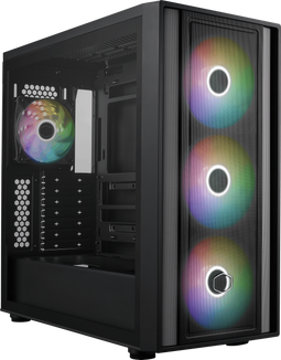 Cooler Master MasterBox 600 - Desktop PC Behuizing ATX EATX ITX micro ATX - Gehard glas Zwart