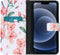 iMoshion Hoesje Geschikt voor iPhone 13 Pro Hoesje Met Pasjeshouder - iMoshion Design Softcase Bookcase - Blauw / Blossom