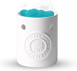 Scentchips® Embossed Since 1979 - Waxbrander - Geurbrander - Oliebrander - Wax Melts Brander - Aromabrander - Ook Geschikt Voor Essentiële Oliën - Geurolie - Waxmelts - Wit