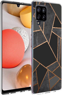 iMoshion Hoesje Geschikt voor Samsung Galaxy A42 Hoesje Siliconen - iMoshion Design hoesje - Zwart / Meerkleurig / Goud / Black Graphic