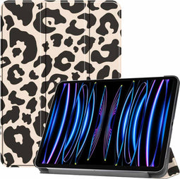 imoshion Tablet Hoes - Geschikt voor iPad Pro 11 (2022) / Pro 11 (2021) - Design Trifold Bookcase - Leopard