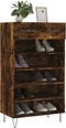 vidaXL - Schoenenkast - 60x35x105 - cm - bewerkt - hout - gerookt - eikenkleurig
