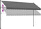 vidaXL - Luifel - uittrekbaar - 400x150 - cm - stof - en - staal - antracietkleurig
