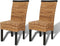 vidaXL - Eetkamerstoelen - 2 - st - abaca - en - massief - mangohout