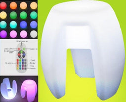 Krukje bijzet tafeltje LED verlichting 16 kleuren RGB oplaadbaar afstandsbediending