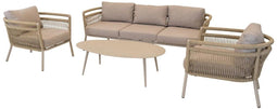 LES Lindo loungeset - Tuinstoel - Beige - 203 cm breed