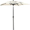 vidaXL - Parasol - 3-laags - met - aluminium - paal - 2x2 - m - azuurblauw