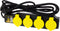 Exin stekkerdoos - 4-voudig - spatwaterdicht IP44 - zwart
