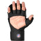 RDX Aura F17 - Shooter Grappling Gloves - Extra knokkelpadding - Zwart met Rood - L