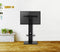 TV standaard - tv statief voet - hout met glas - hoogte verstelbaar tot 125 cm