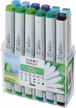 Copic Marker Classic Set - Milieukleuren - 12 stuks