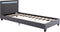 Juskys Verona - Gestoffeerd Bed - LED Verlichting - 90 x 200 cm - Grijs