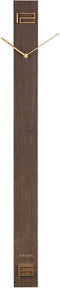 Karlsson Discreet Long - Wandklok - Lange vorm - Donker Hout - 90x7,7cm
