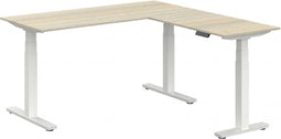 Elektrisch verstelbare zit-sta hoek opstelling Teez breed 180CM diep 160CM bladkleur Speciale Kleur framekleur Zwart (RAL9005) | NEN-EN527|TÜV Rheinland | Rechts