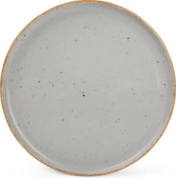 BonBistro Collectie - Plat bord - 20 cm - Grijs met bruine rand