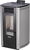 Qlima Fiorina 90 S-Line Grey - Pelletkachel - 8,7 kW - 240 m³ - Gratis Ingebruikstelling