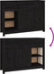 vidaXL - Dressoir - 100x35x74 - cm - massief - grenenhout - zwart
