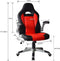 Bureaustoel Thomas - gamestoel - inklapbare armleuning ergonomisch - rood zwart