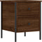 vidaXL - Nachtkastje - 40x42x50 - cm - bewerkt - hout - bruin - eikenkleur