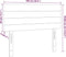 vidaXL - Hoofdbord - 100x5x78/88 - cm - stof - lichtgrijs