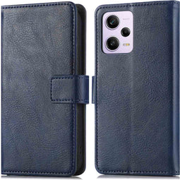 iMoshion Hoesje Geschikt voor Xiaomi Redmi Note 12 Pro Plus Hoesje Met Pasjeshouder - iMoshion Luxe Bookcase - Donkerblauw