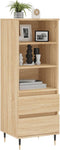 vidaXL - Hoge - kast - 40x36x110 - cm - bewerkt - hout - sonoma - eiken