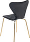 BOONVILLE - Eetkamerstoel - Zwart/Goud- Synthetisch materiaal