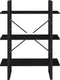 vidaXL - Boekenkast - met - 3 - schappen - 80x30x105 - cm - massief - grenenhout - zwart