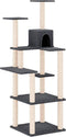 vidaXL - Kattenmeubel - met - sisal - krabpalen - 153 - cm - donkergrijs