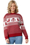DressForFun Kersttrui Winterwonderland - Traditioneel Noors - Maat XL - Rood & Wit