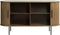 Dressoir Donkerbruin - Eikenhout & Metaal - 45x140x76cm - Dressoir Nola Smoked - Giga Living