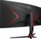 AOC CU34G2XP - 34 Inch WQHD Curved Monitor - 180Hz FreeSync Premium - Zwart