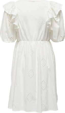 ONLY ONLIRMA SS DRESS - Korte jurk - Borduurdetails en ruffles - Maat XL
