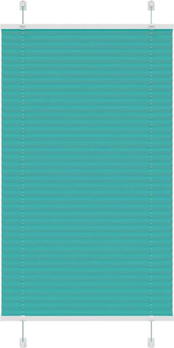 vidaXL - Plissé - rolgordijn - 75x150 - cm - stofbreedte - 74,4 - cm - petrol - groen