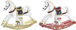 Kerstversiering DKD Home Decor Paard Hars (14 x 4 x 11 cm) (2 Stuks)