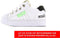 Shoesme sneakers - Witte sneaker met lichtgroen label en zwart detail - Kleur White Black