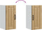 vidaXL - Keukenwandkast - Lucca - bewerkt - hout - artisanaal - eikenkleur