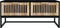 vidaXL - Salontafel - 80x40x35 - cm - bewerkt - hout - en - ijzer - zwart