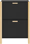 vidaXL - Schoenenkast - 57,5x33x80 - cm - bewerkt - hout - zwart