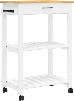 vidaXL - Keukentrolley - MONZA - 60x40x90 - cm - massief - grenenhout