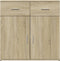 vidaXL - Dressoir - 79x38x80 - cm - bewerkt - hout - sonoma - eikenkleurig