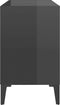 vidaXL - Tv-meubel - met - metalen - poten - 69,5x30x50 - cm - hoogglans - grijs
