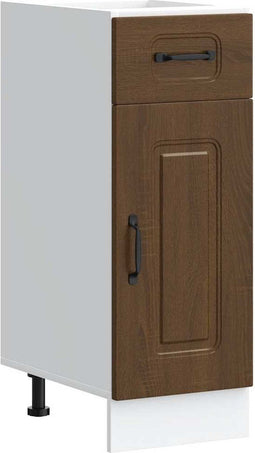 vidaXL - Keuken - onderkast - Kalmar - bewerkt - hout - bruin - eikenkleur