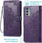 iMoshion Hoesje Geschikt voor Motorola Edge 20 Hoesje Met Pasjeshouder - iMoshion Mandala Bookcase - Paars