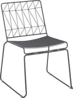 Mica Decorations Bueno - Tuinstoel - Retro design - Grijs - 53 x 55 x 77 cm